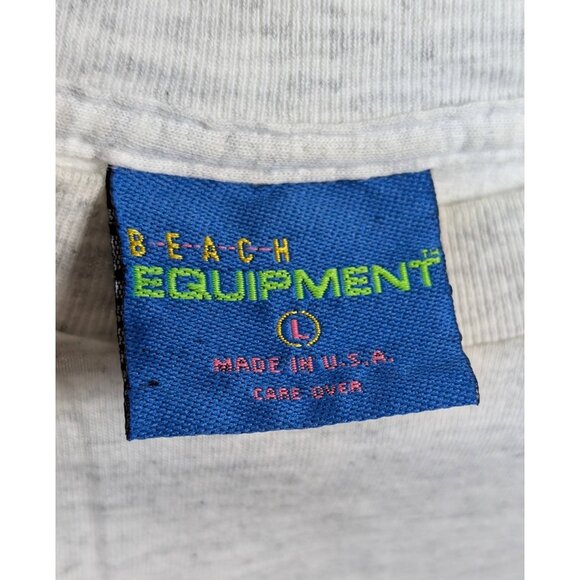 Vintage Beach Equipment Shirt Size Large Single Stitch Surf Beach 90s Skate VTG - Picture 4 of 5